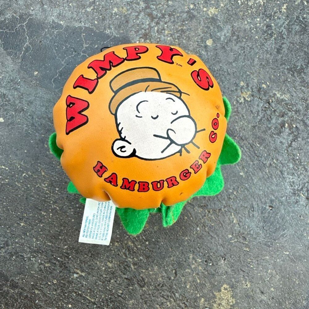 Vintage Wimpys Hamburger Co 1995 Popeye vinyl plush 6”‎ old toys collector